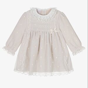 Paz Rodriguez Beige dot dress